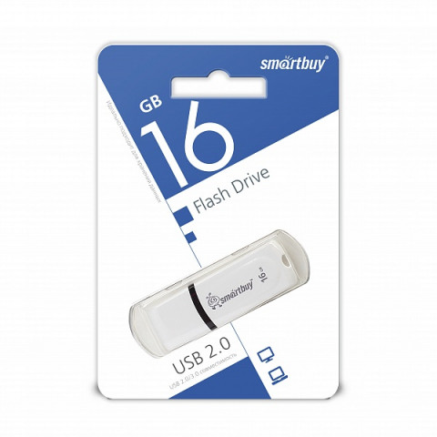 USB-накопитель SmartBuy 16Gb Paean белый