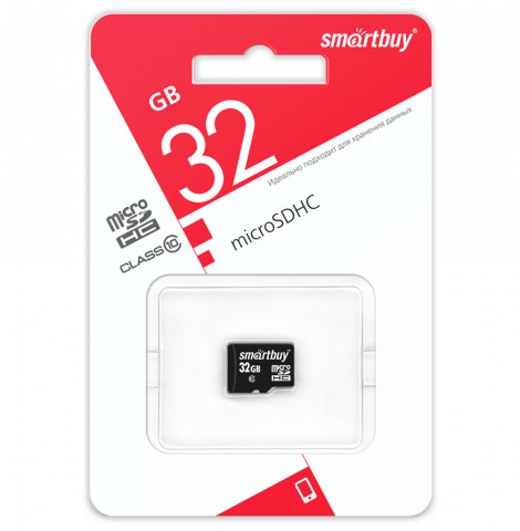 Карта памяти MicroSD 32GB SmartBuy Class10