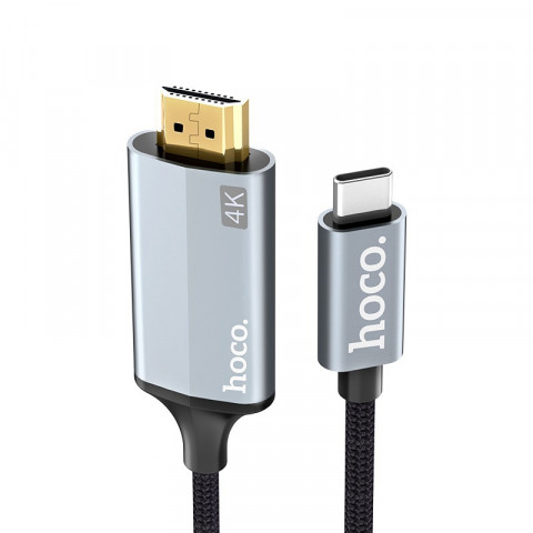 USB-кабель Type C-HDMI Hoco UA13 серый
