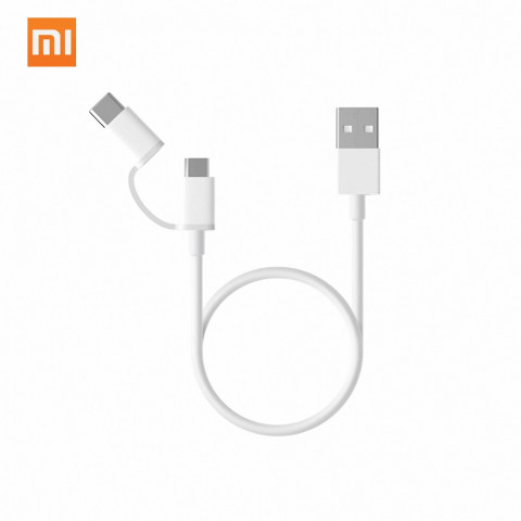 USB-кабель Micro USB + Type-C Xiaomi Zimi белый