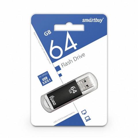 USB-накопитель SmartBuy 64Gb V-Cut черный USB 3.0