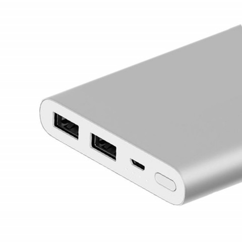 Портативный аккумулятор Xiaomi 10000 mAh 2 USB серебро PLM09ZM