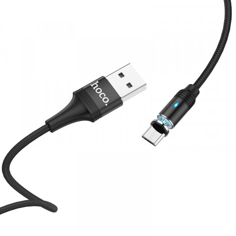 Кабель Micro USB HOCO U76m Fresh Magnetic черный