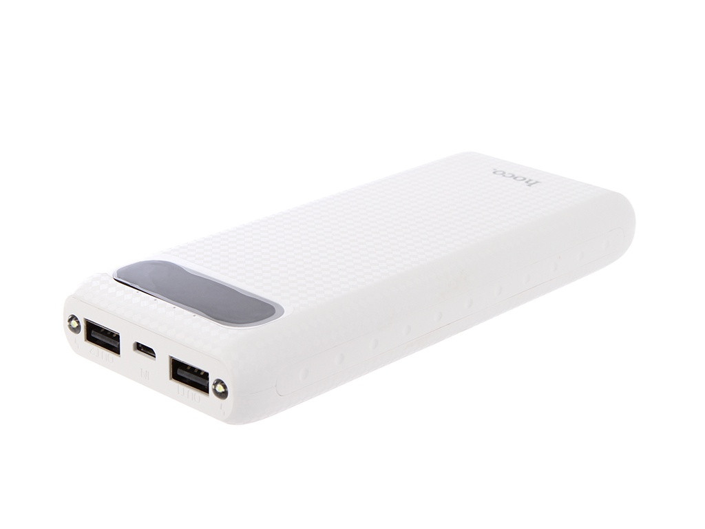 Портативный аккумулятор Hoco 20000 мАч B20A Mige White 2 USB 2.1 A White