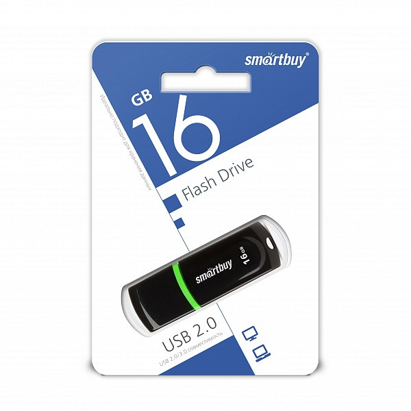 USB-накопитель SmartBuy 16Gb Paean черный