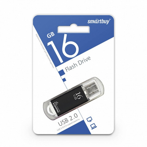 USB-накопитель SmartBuy 16Gb V-Cut чёрный