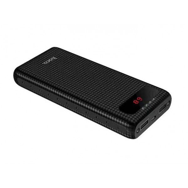 Портативный аккумулятор Hoco 10000 мАч B20 Mige White 2 USB 2.1 A Black